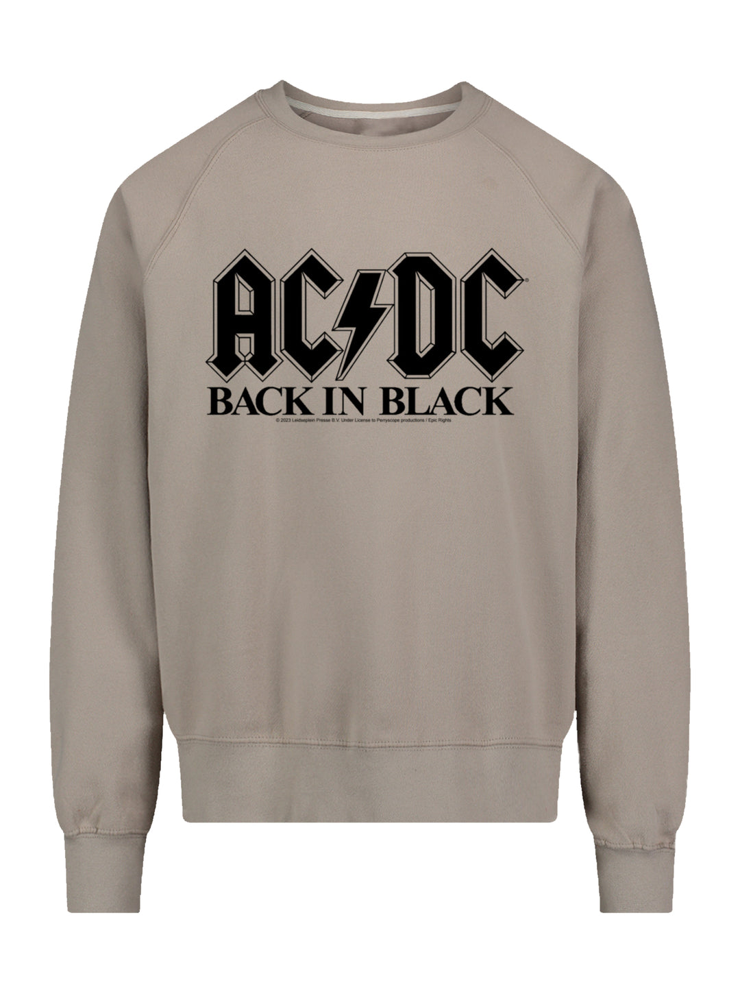 AC/DC Back In Black Logo with Vintage Fleece Raglan Crew