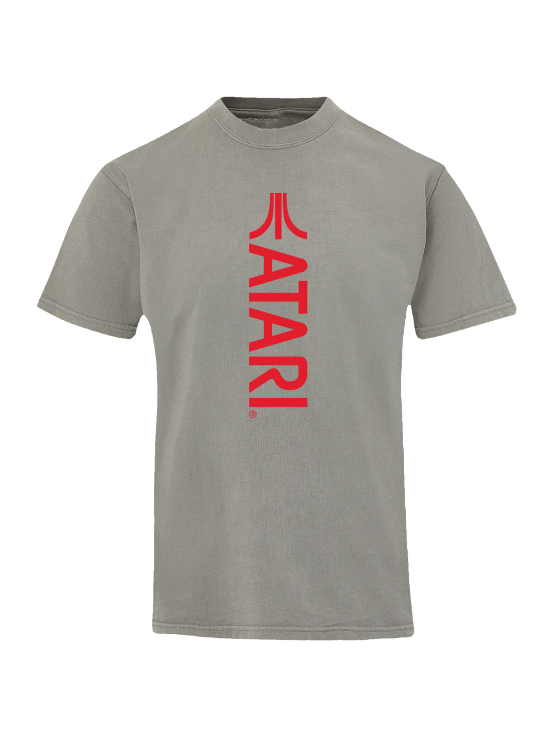 Atari Games Vertical Logo Red Retro Gaming with Coastal Color Tee