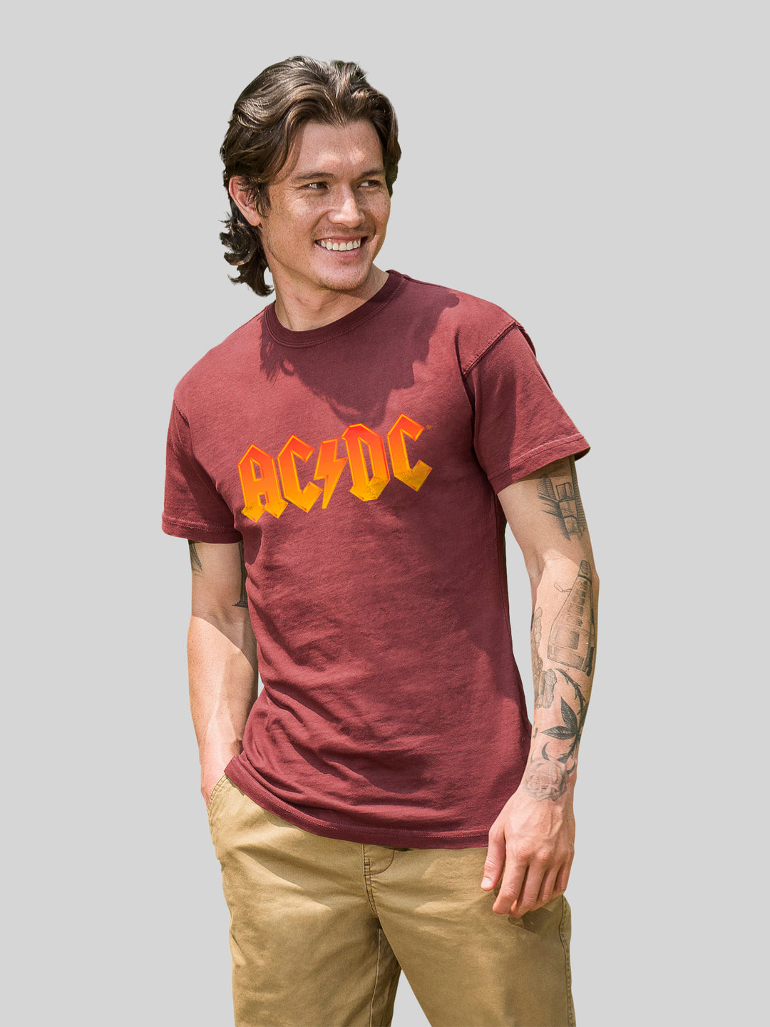 ACDC Fire Logo with Coastal Color Tee