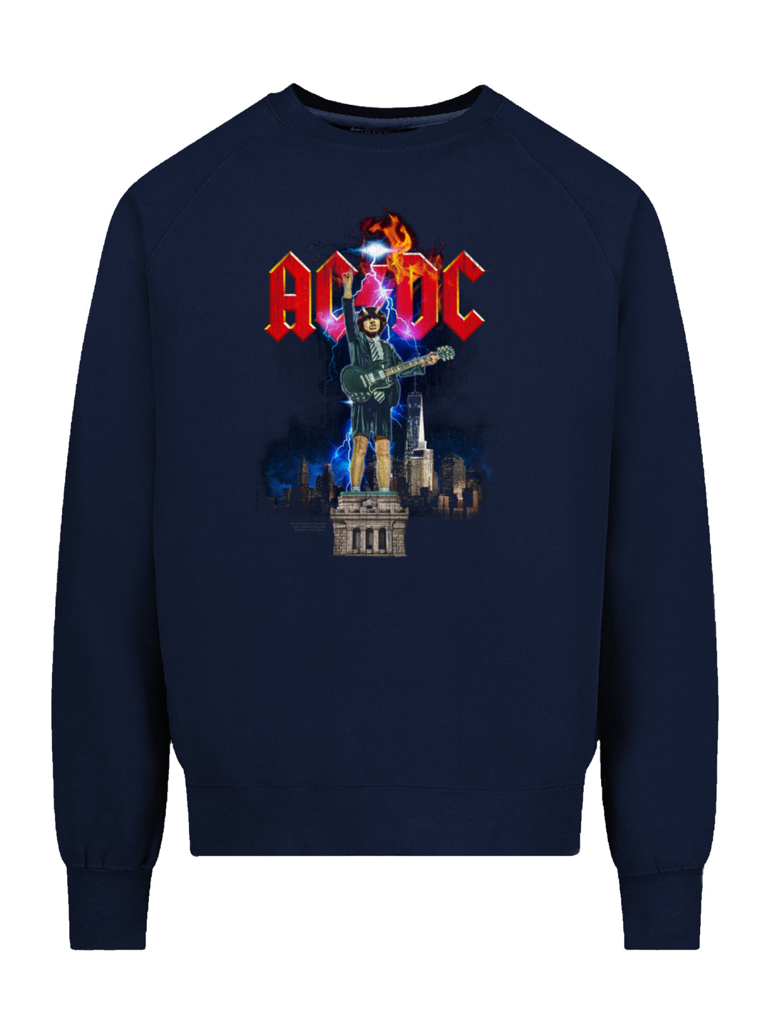 AC/DC Angus NYC Lightning with Vintage Fleece Raglan Crew