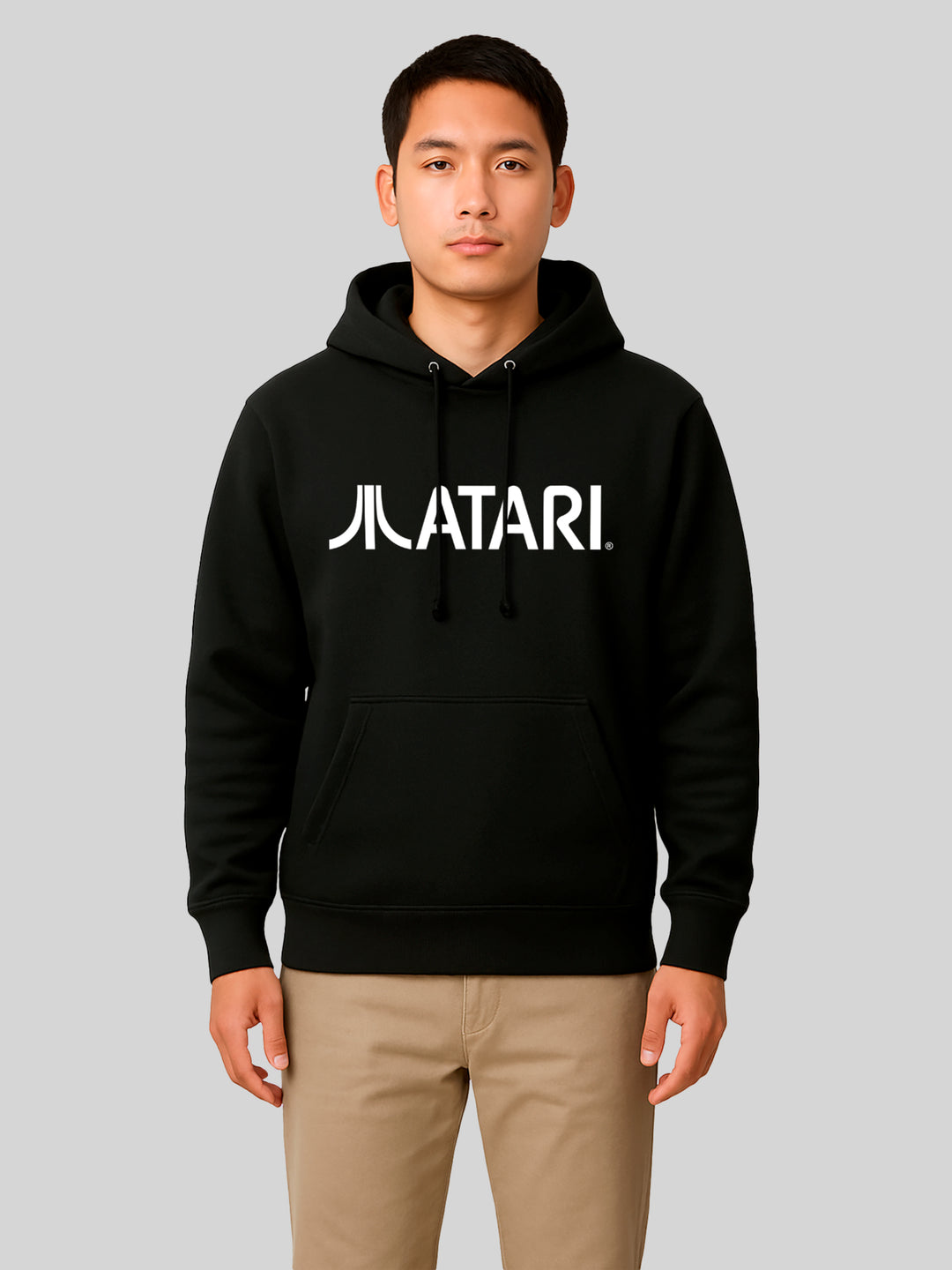 Atari Games Logo White Retro Gaming Horizontal with Pro-Weave® Hood