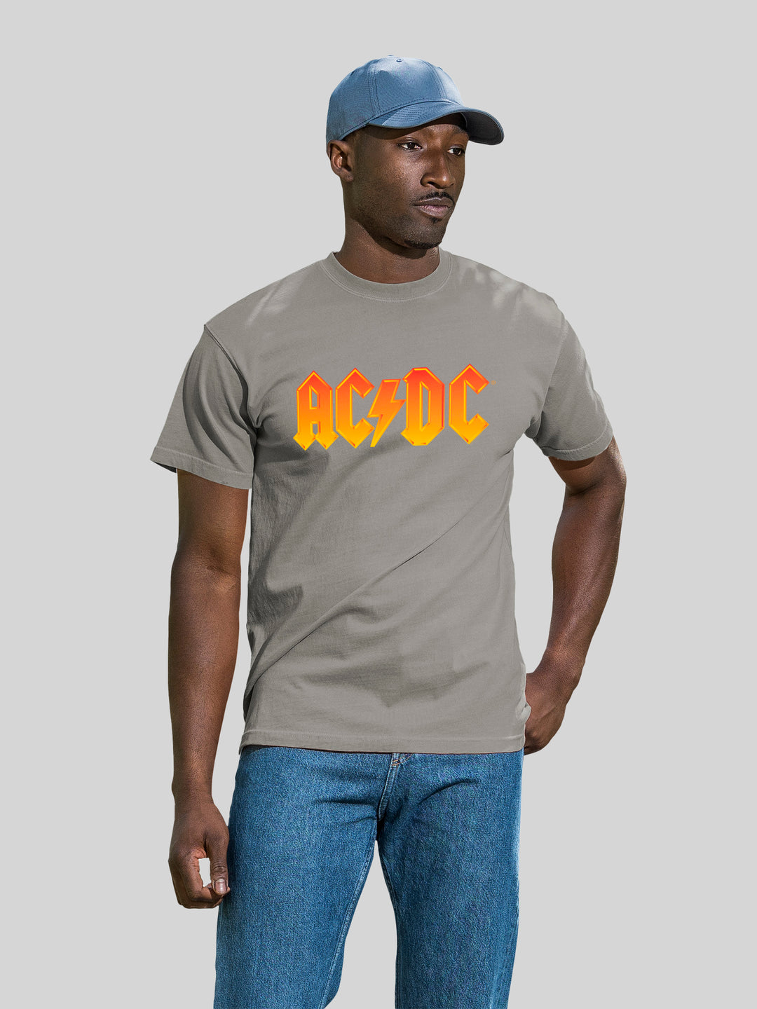 ACDC Fire Logo with Coastal Color Tee