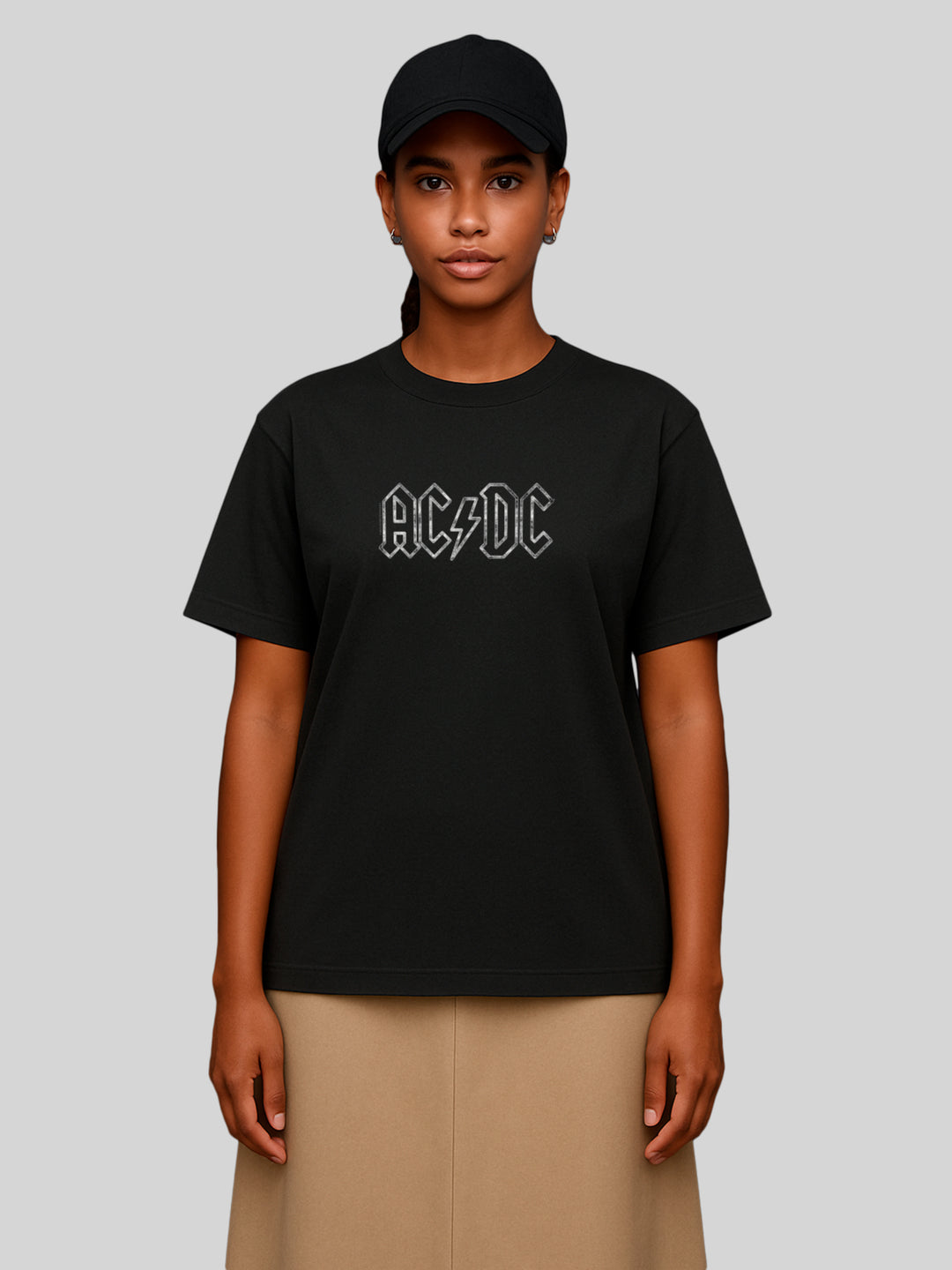 ACDC Jagged Logo Womens Oversized T-Shirt