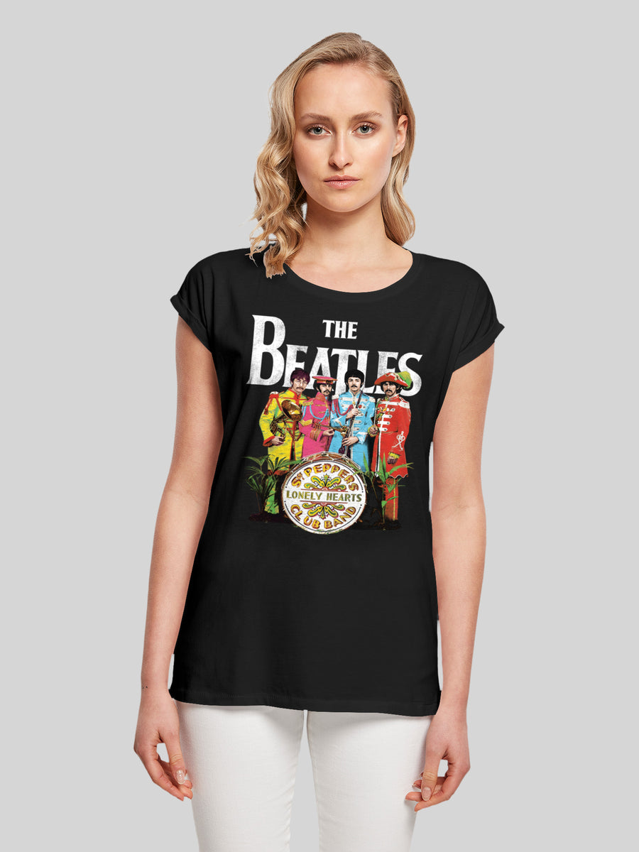 The Beatles T-Shirt | Pepper Sleeve Sgt Premium Tee – F4NT4STIC | Short Ladies