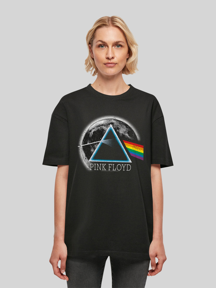 Pink Floyd T-Shirt | Boyfriend The Moon Oversize of – Side Ladies F4NT4STIC Dark 