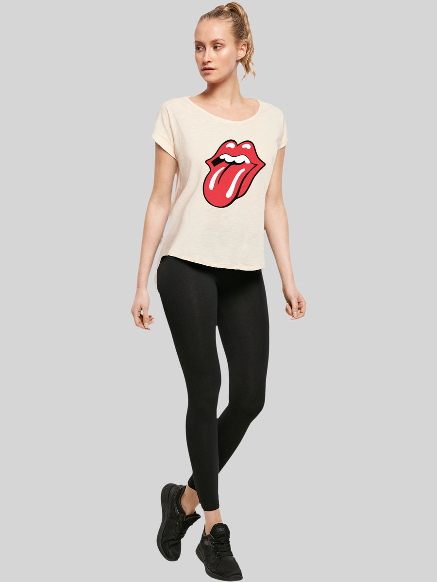 The Rolling Stones T-Shirt | – Long Tee | Classic Premium Ladies Tongue F4NT4STIC