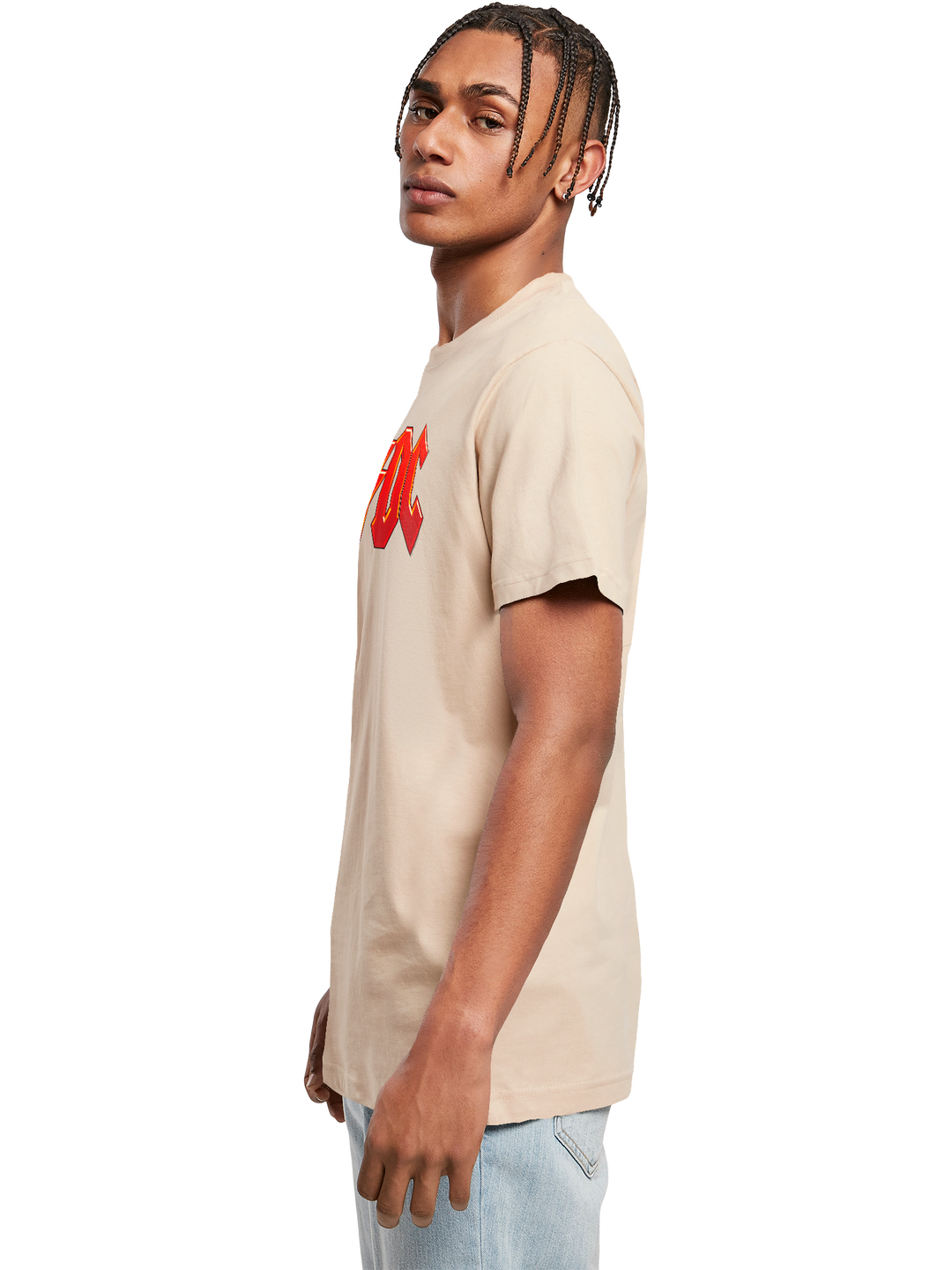 ACDC Dark Red Logo with T-Shirt Round Neck