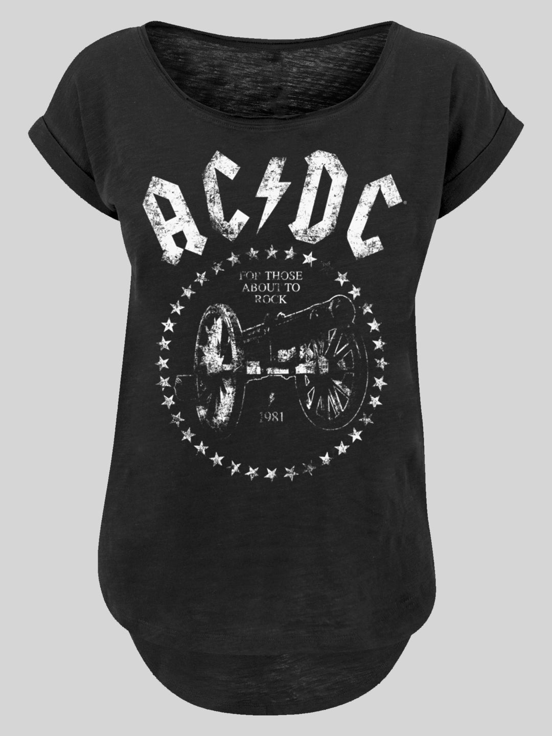 ACDC We Salute You Cannon MYTOYS with Ladies Long Slub Tee