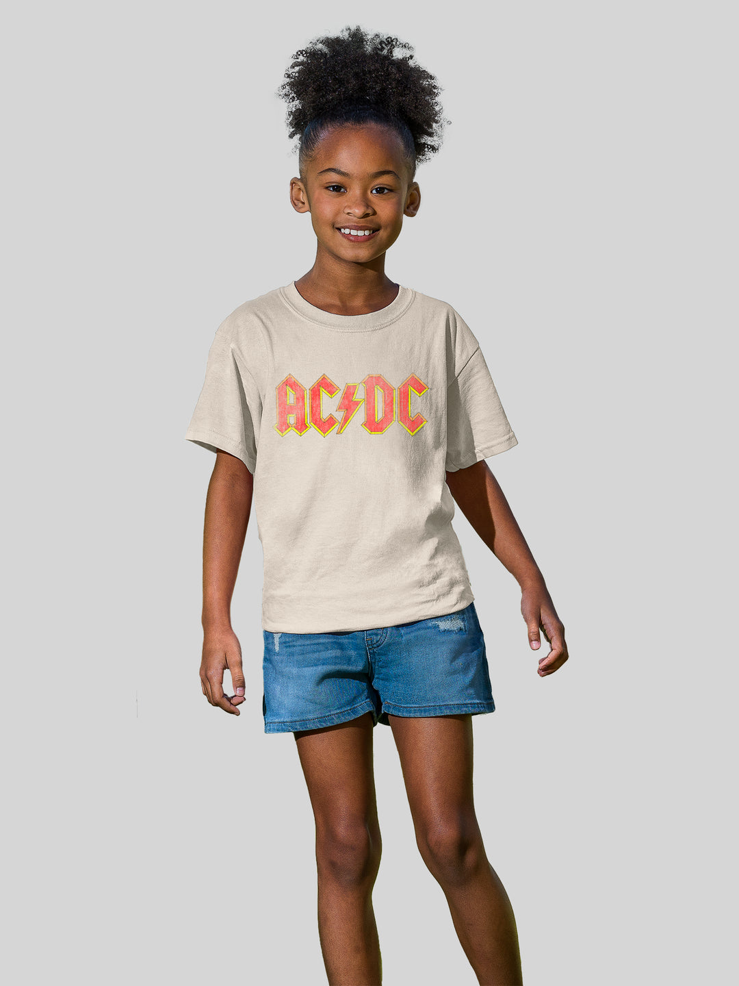 AC/DC Distressed Red Logo with Youth Buddy Tee