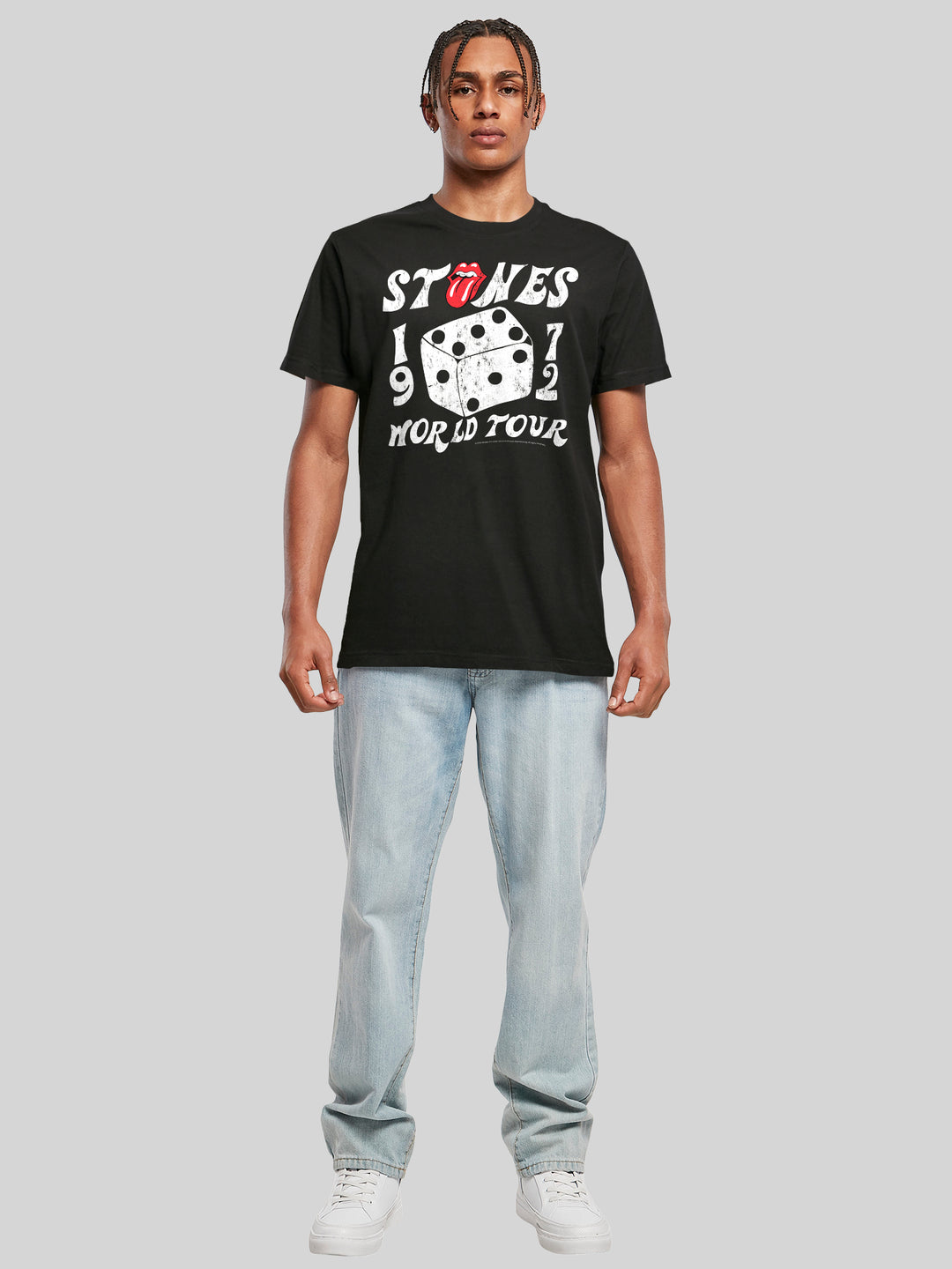 The Rolling Stones Dice Art Rock Music Band with T-Shirt Round Neck