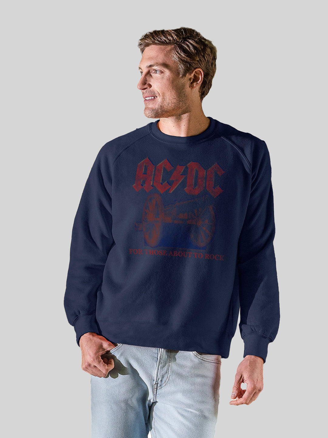 AC/DC For Those About To Rock Canon with Vintage Fleece Raglan Crew