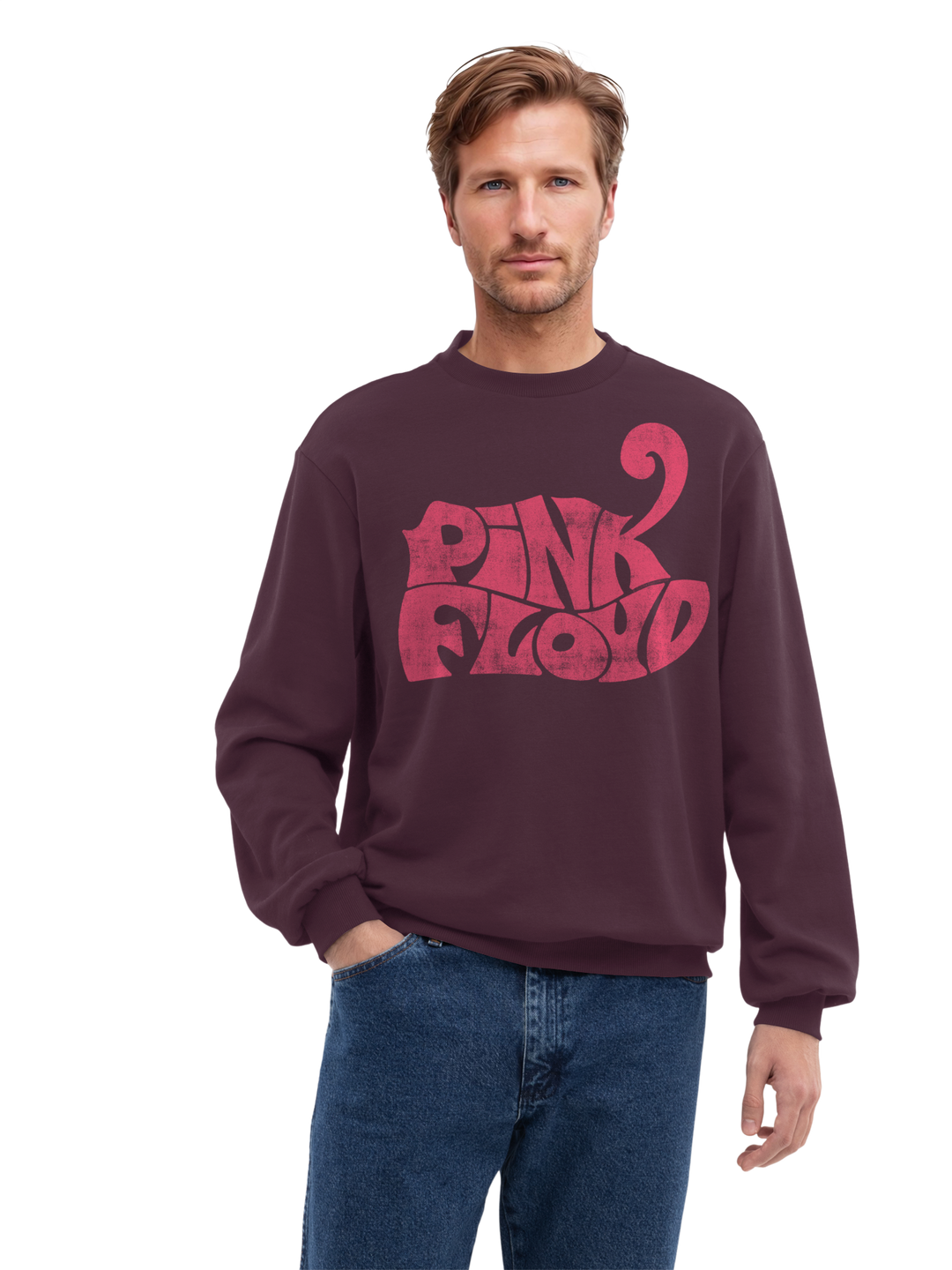 Pink Floyd Retro Logo Navy Men's Organic Sweatshirt