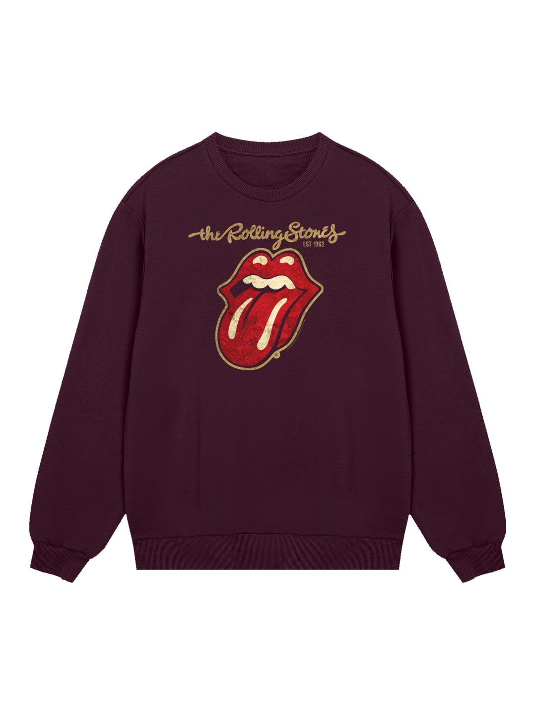 The Rolling Stones - Plastered Tongue Distressed with True Blanks | Mens Regular Sweater
