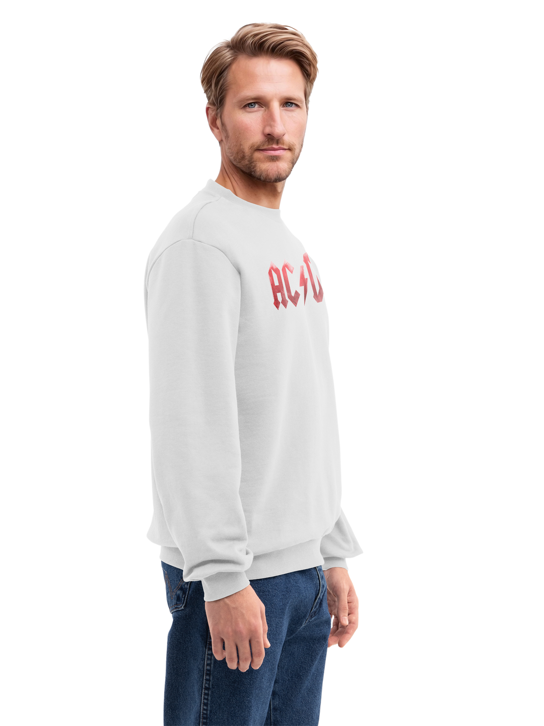 ACDC Red Ice Logo with True Blanks | Mens Regular Sweater