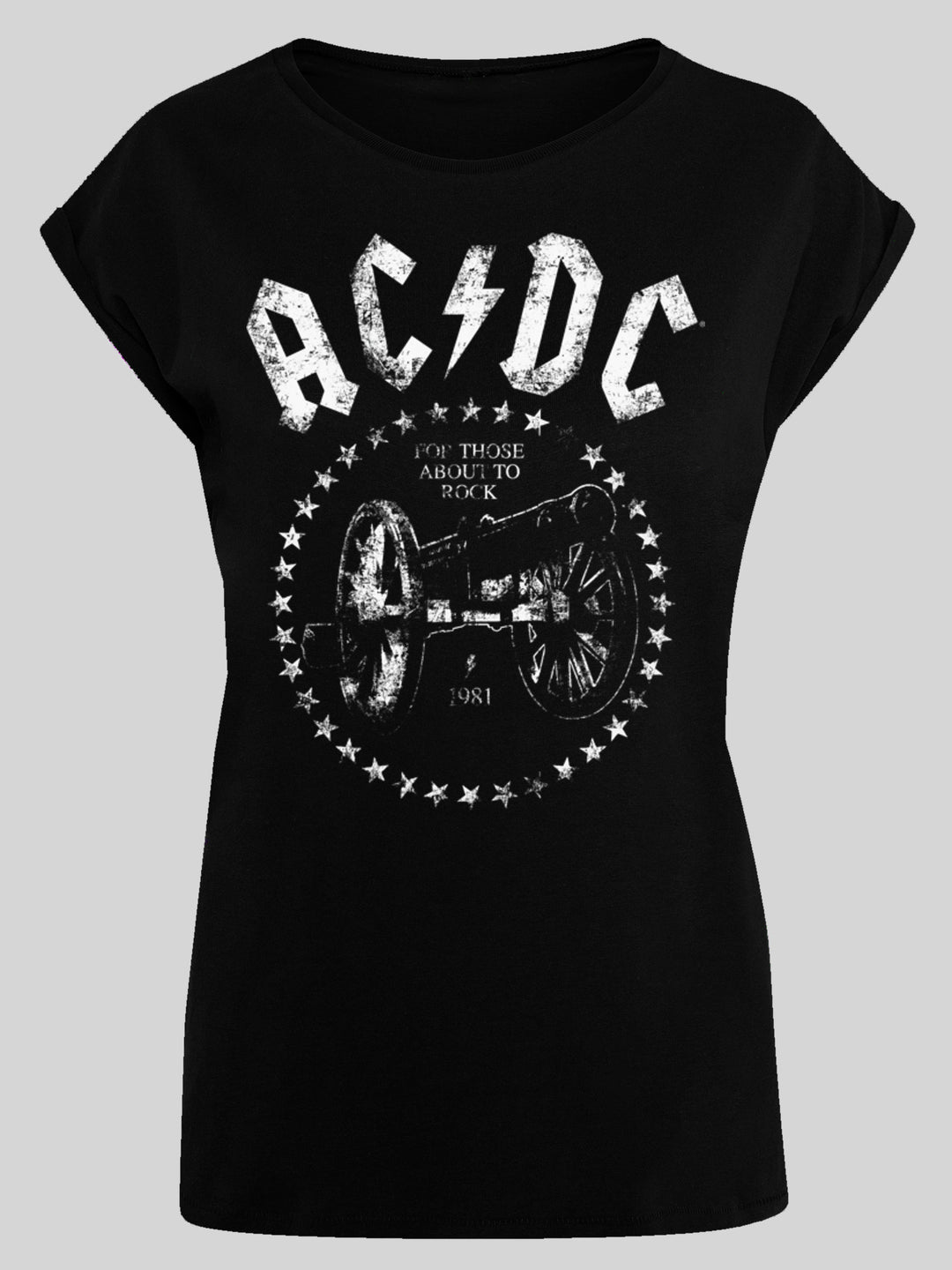 ACDC We Salute You Cannon MYTOYS  with Ladies Extended Shoulder Tee