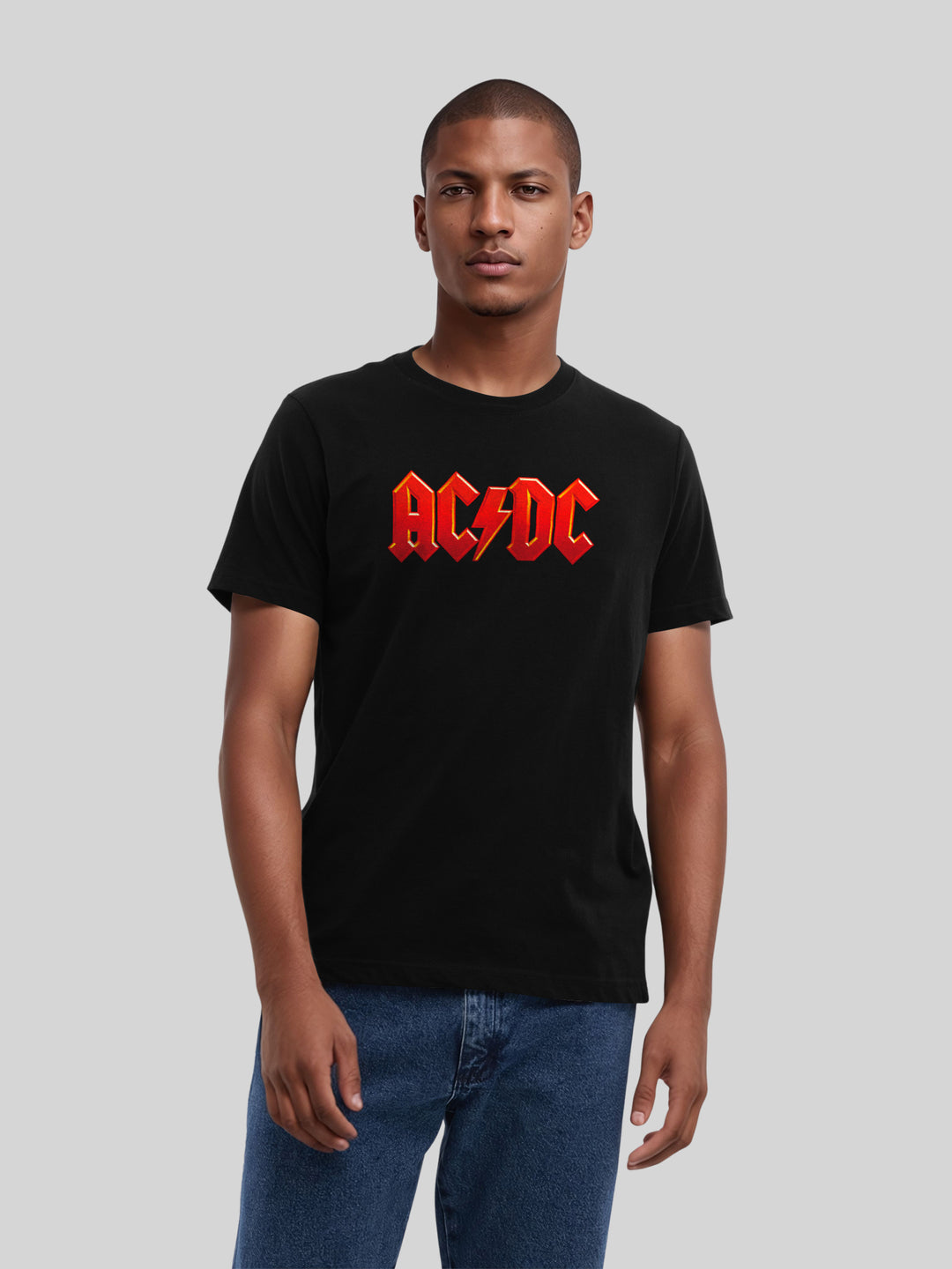 ACDC Dark Red Logo with True Blanks | Mens Regular Tee