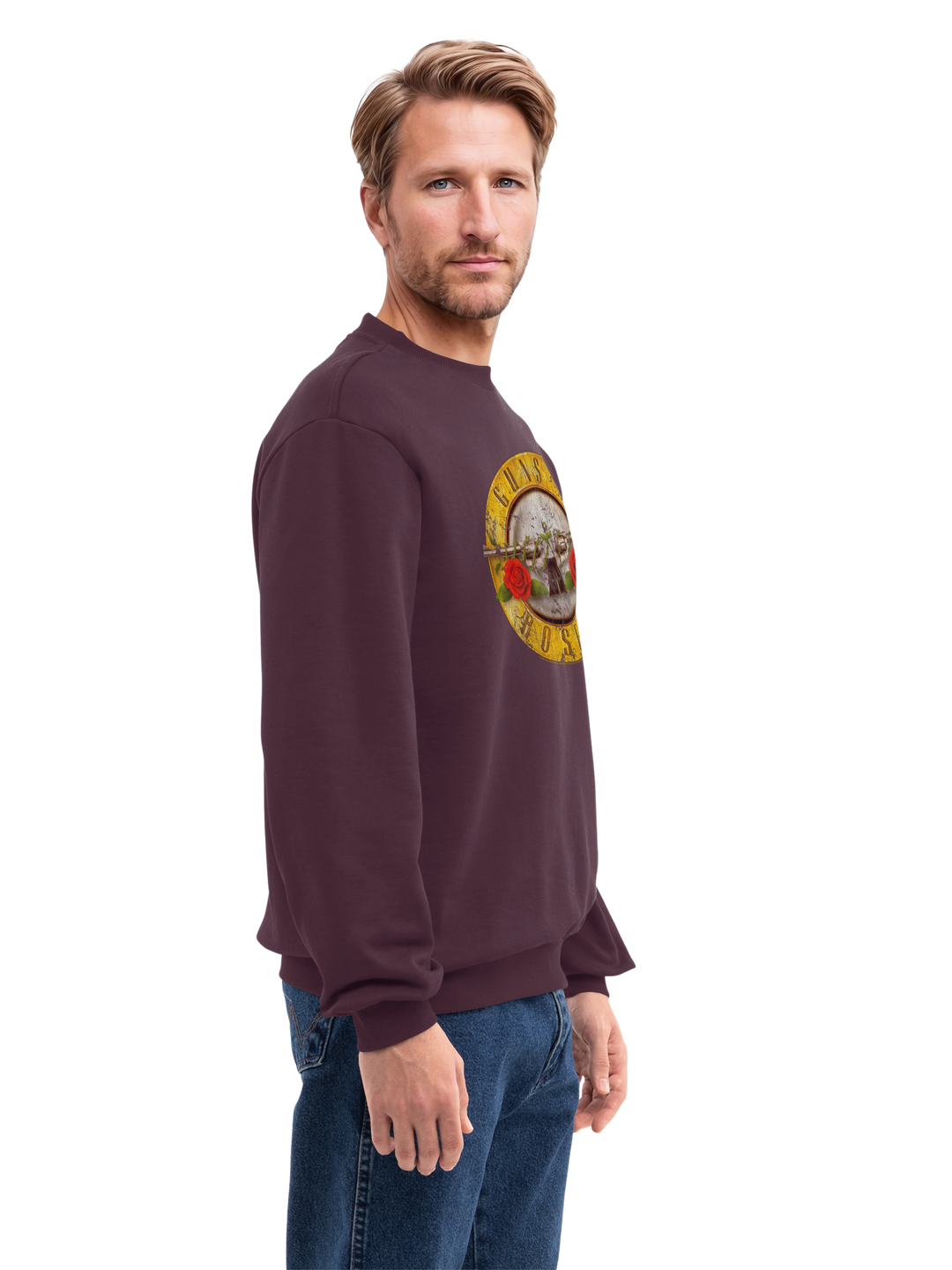 Guns n' Roses Vintage Bullet Logo Mens Regular Sweatshirt