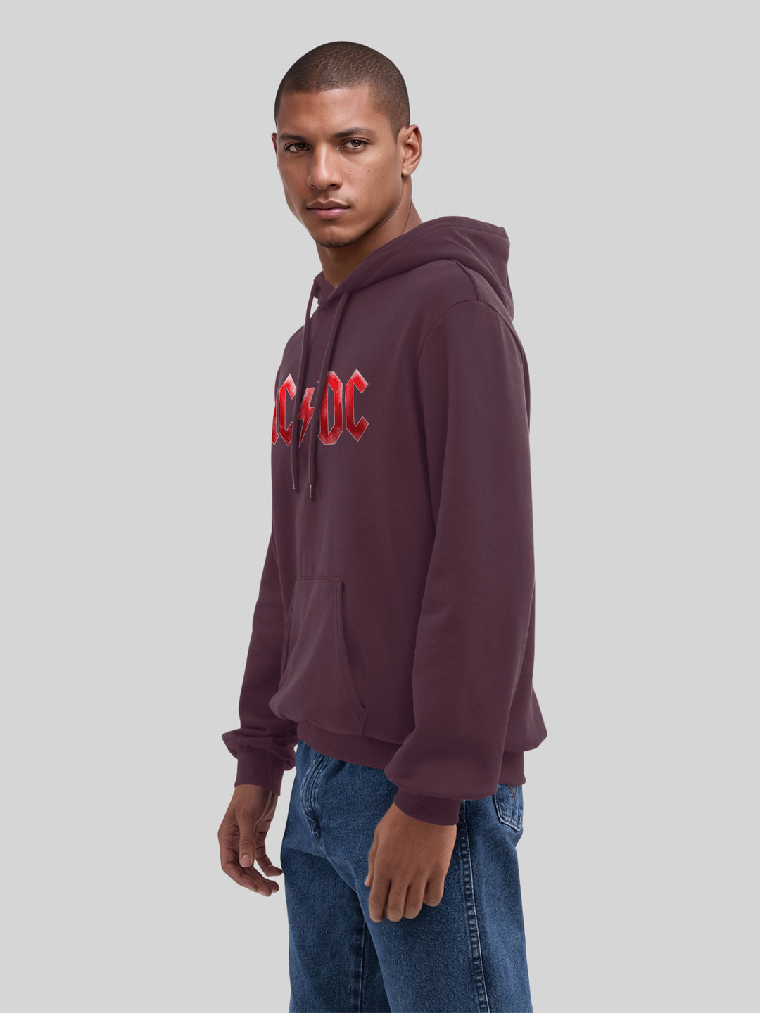ACDC Red Ice Logo with True Blanks | Mens Regular Hoodie