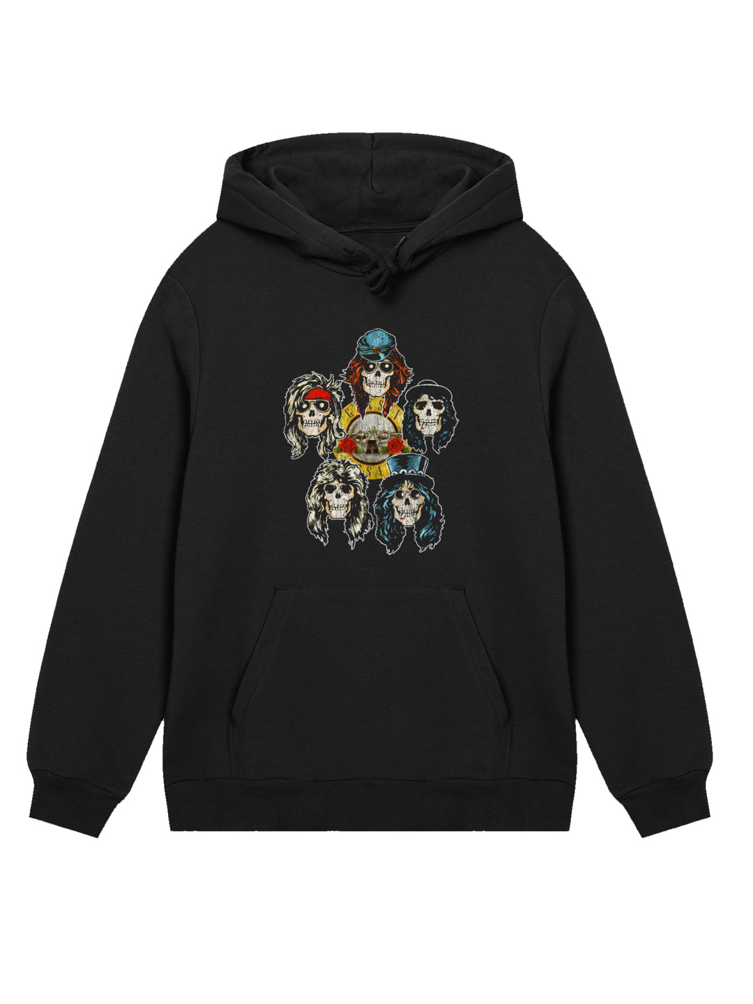 Guns N' Roses Vintage Heads with True Blanks | Mens Regular Hoodie
