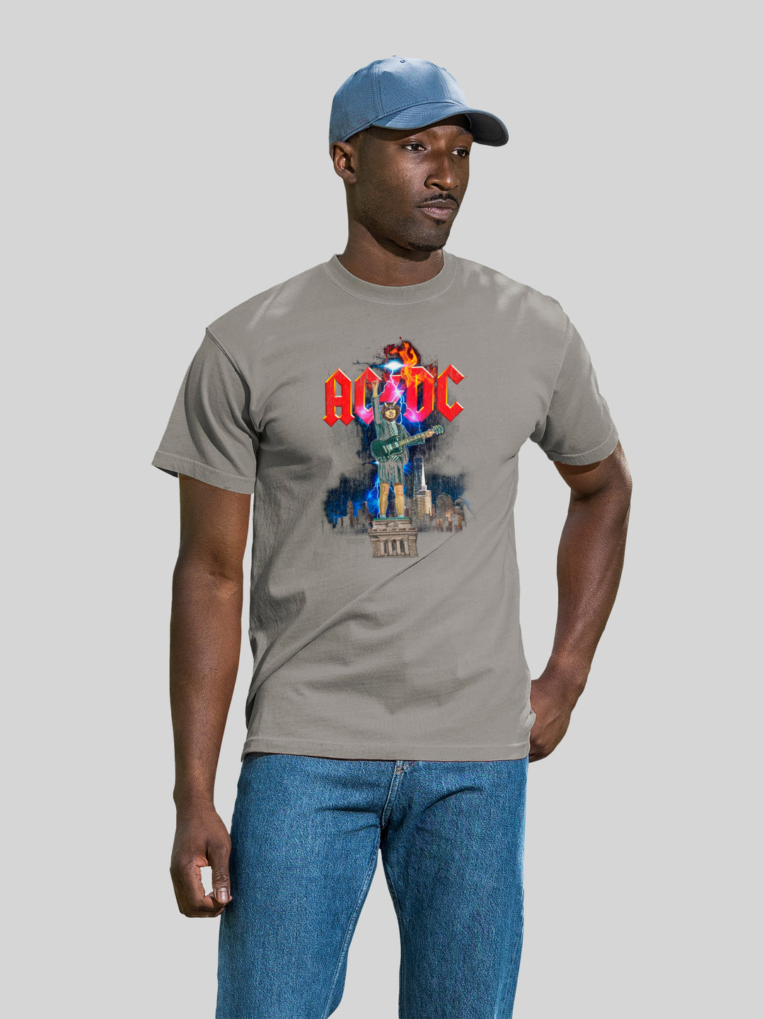 AC/DC Angus NYC Lightning with Coastal Color Tee