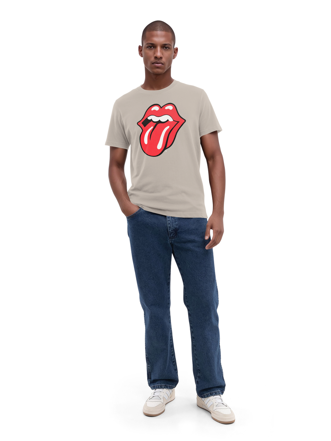 The Rolling Stones Classic Tongue Blk with True Blanks | Mens Regular Tee