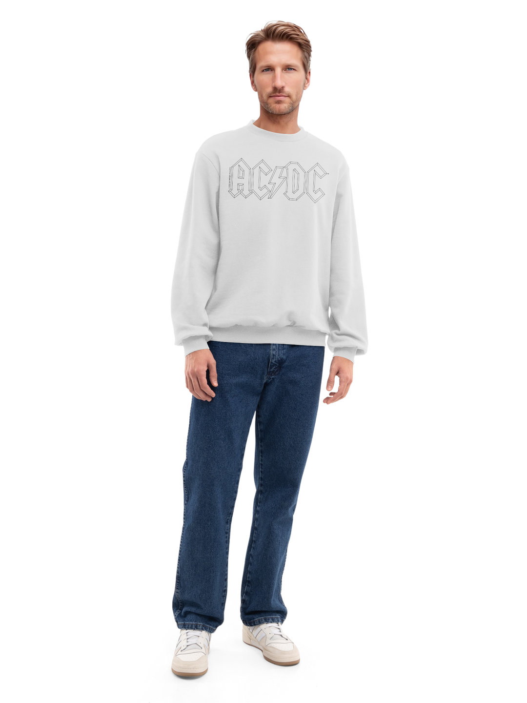 AC/DC Black Outline Logo Organic Sweatshirt