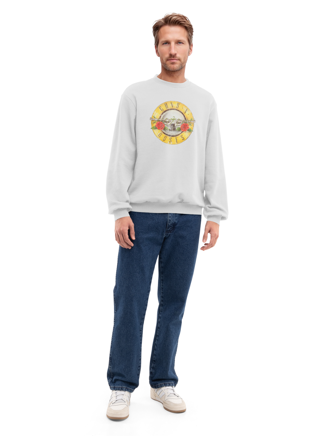 Guns n' Roses Vintage Bullet Logo Mens Regular Sweatshirt