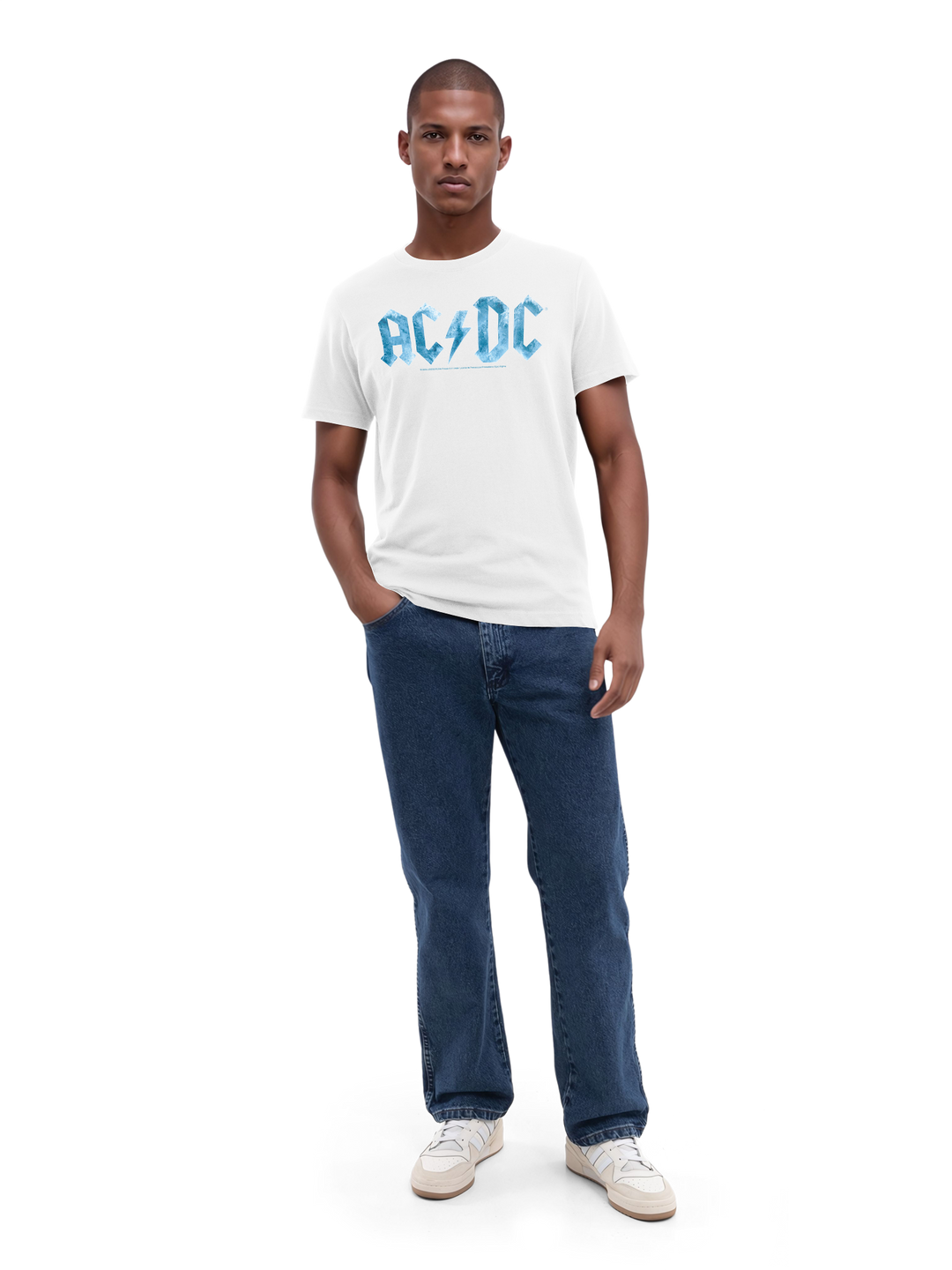 ACDC Blue Ice Logo with True Blanks | Mens Regular Tee