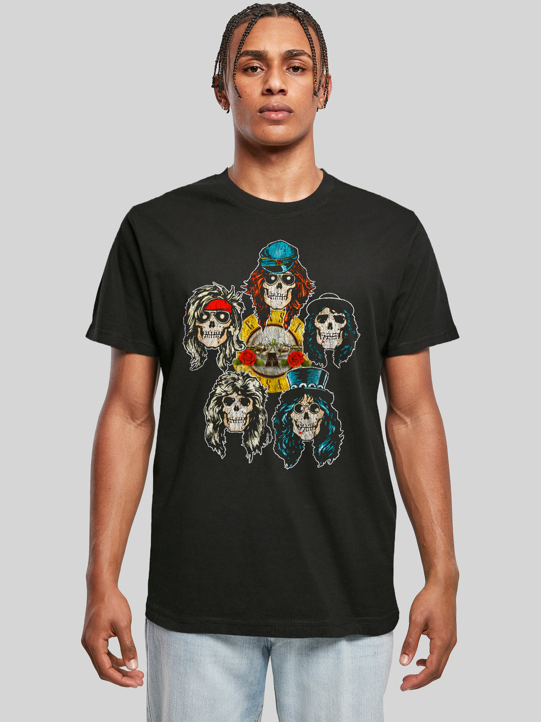 Guns N' Roses Vintage Heads with T-Shirt Round Neck
