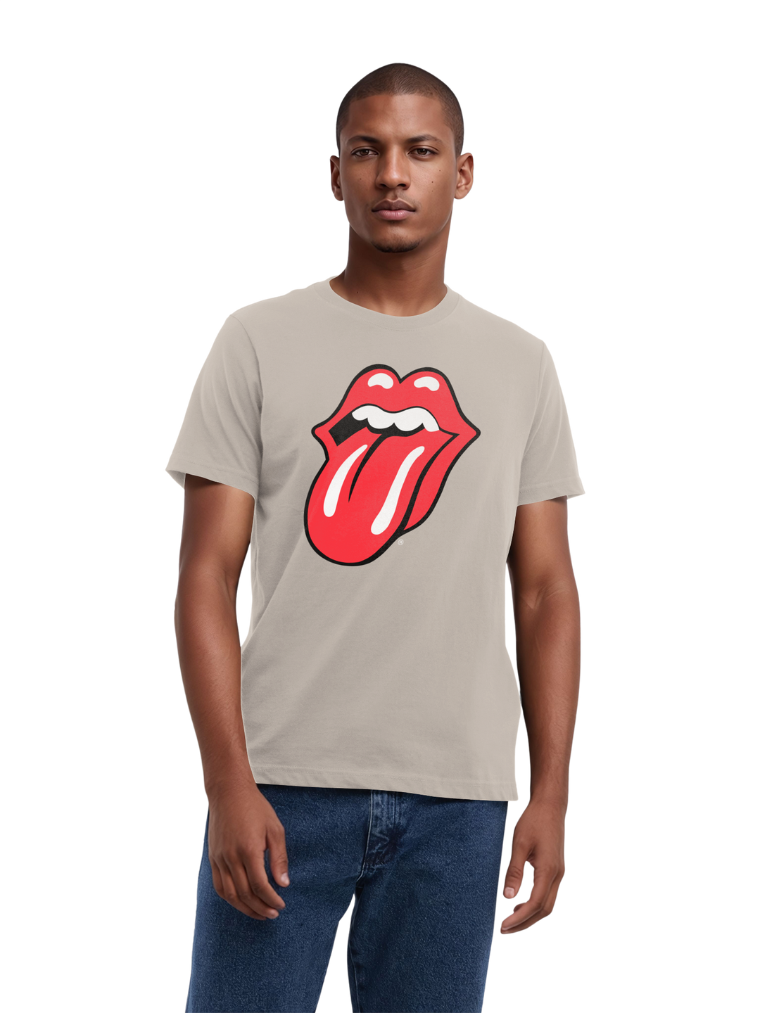 The Rolling Stones Classic Tongue Blk with True Blanks | Mens Regular Tee