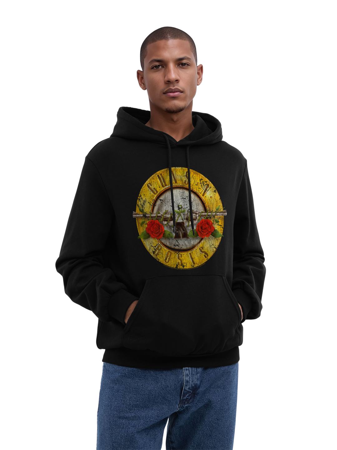Guns 'n' Roses Vintage Bullet Logo with True Blanks | Mens Regular Hoody