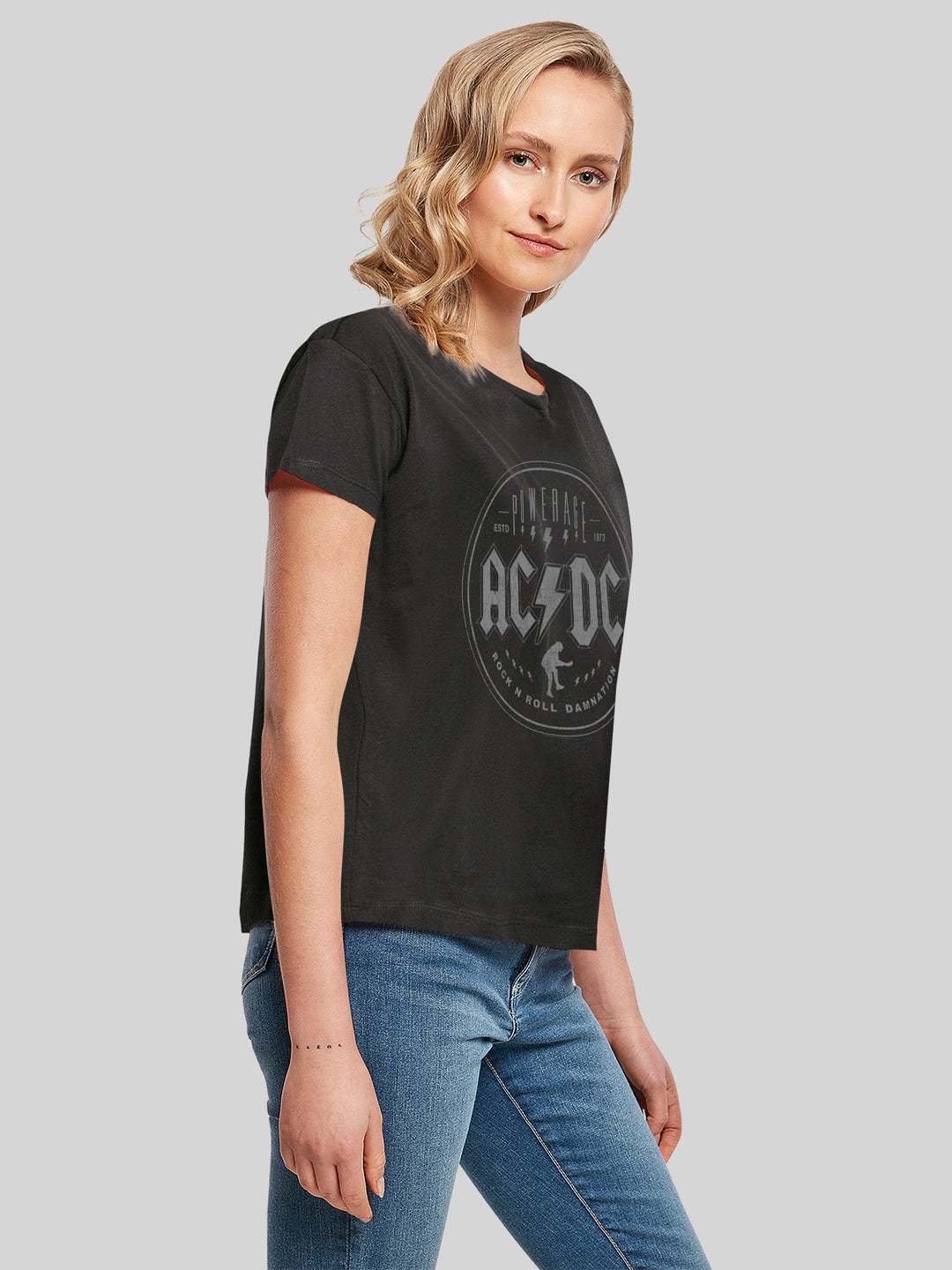 ACDC Rock N Roll Damnation with Ladies Box Tee