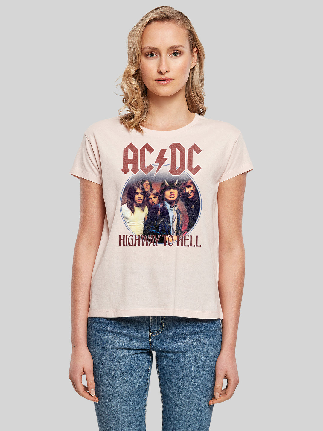 AC/DC Highway To Hell Circle Ladies Box T-Shirt