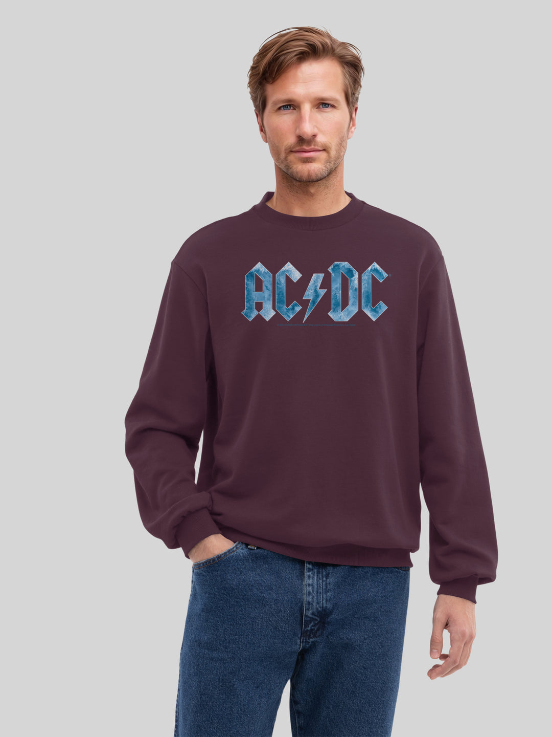 ACDC Blue Ice Logo with True Blanks | Mens Regular Sweater