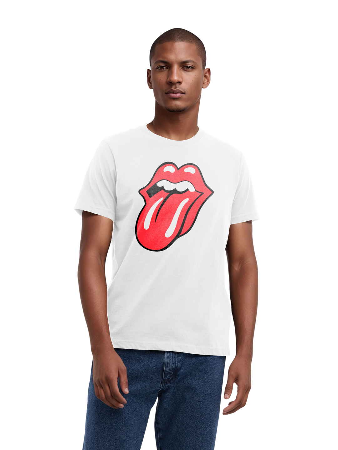 The Rolling Stones Classic Tongue Blk with True Blanks | Mens Regular Tee