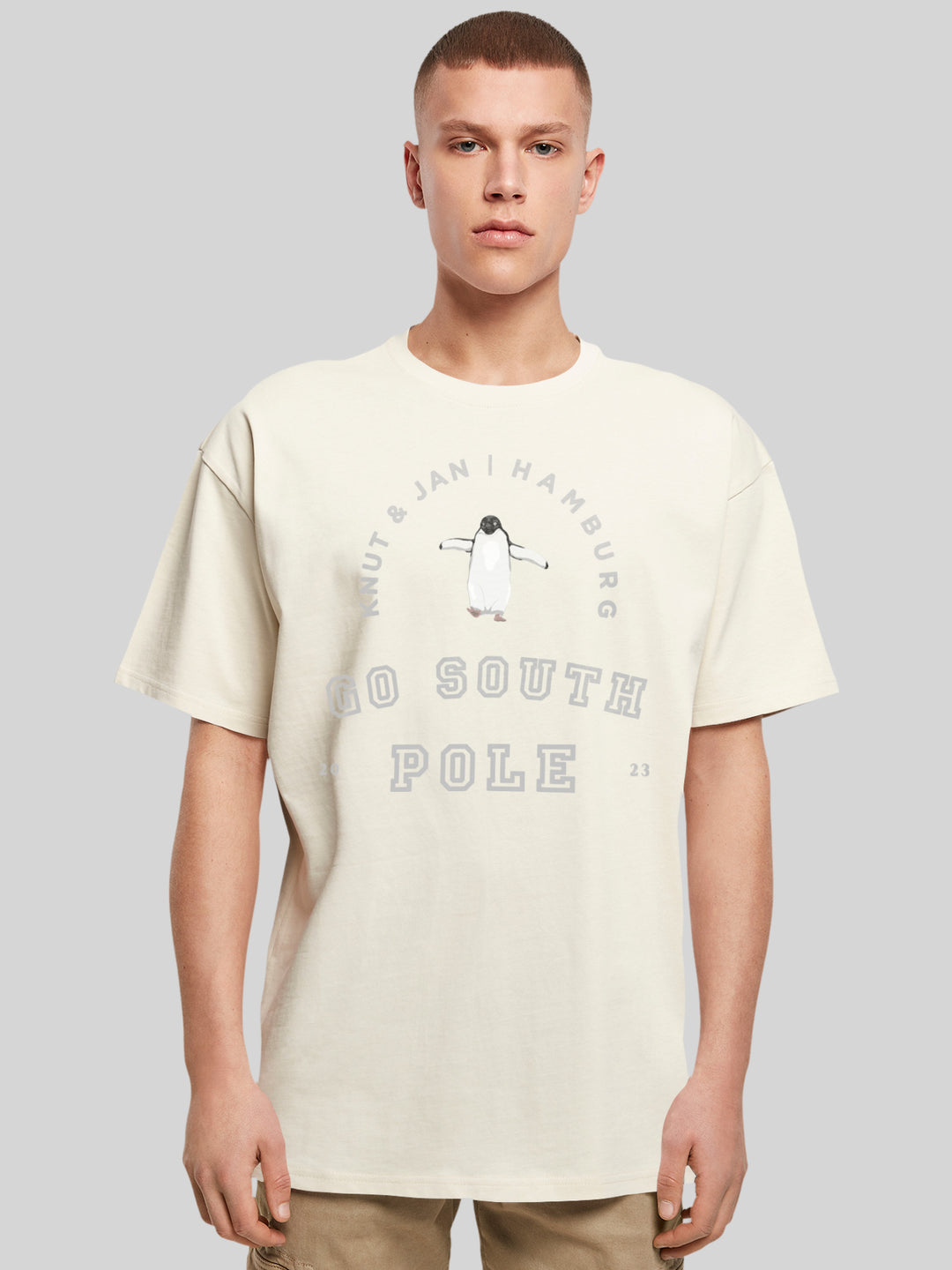 KNUT | Oversize T-Shirt Herren Pinguin