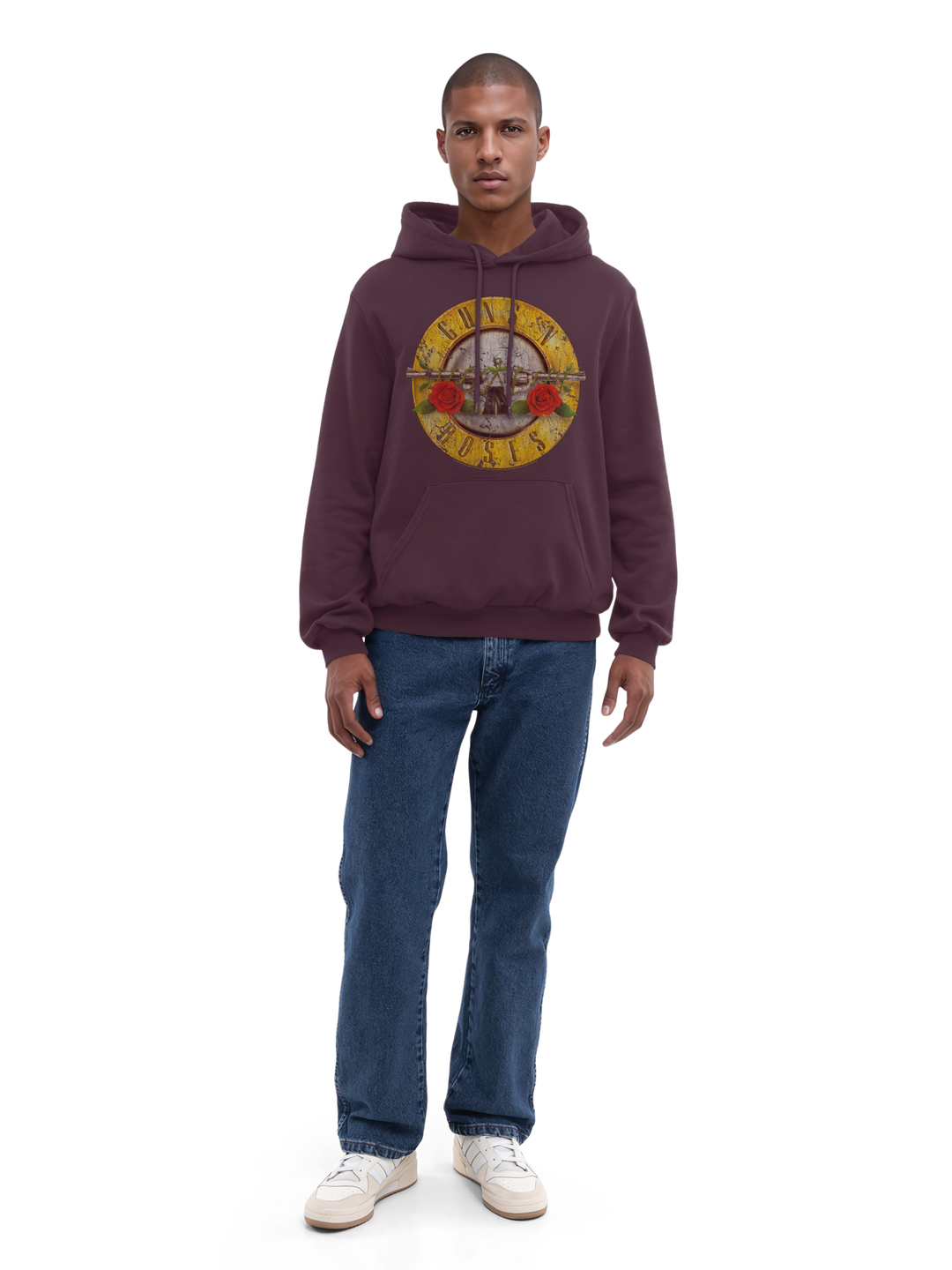 Guns 'n' Roses Vintage Bullet Logo with True Blanks | Mens Regular Hoody