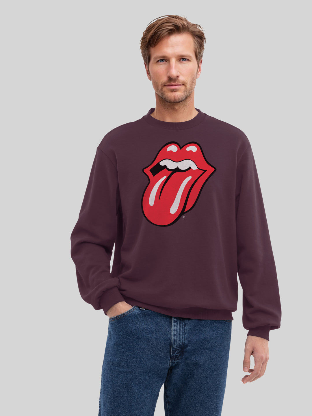 The Rolling Stones Classic Tongue Blk with True Blanks | Mens Regular Sweater