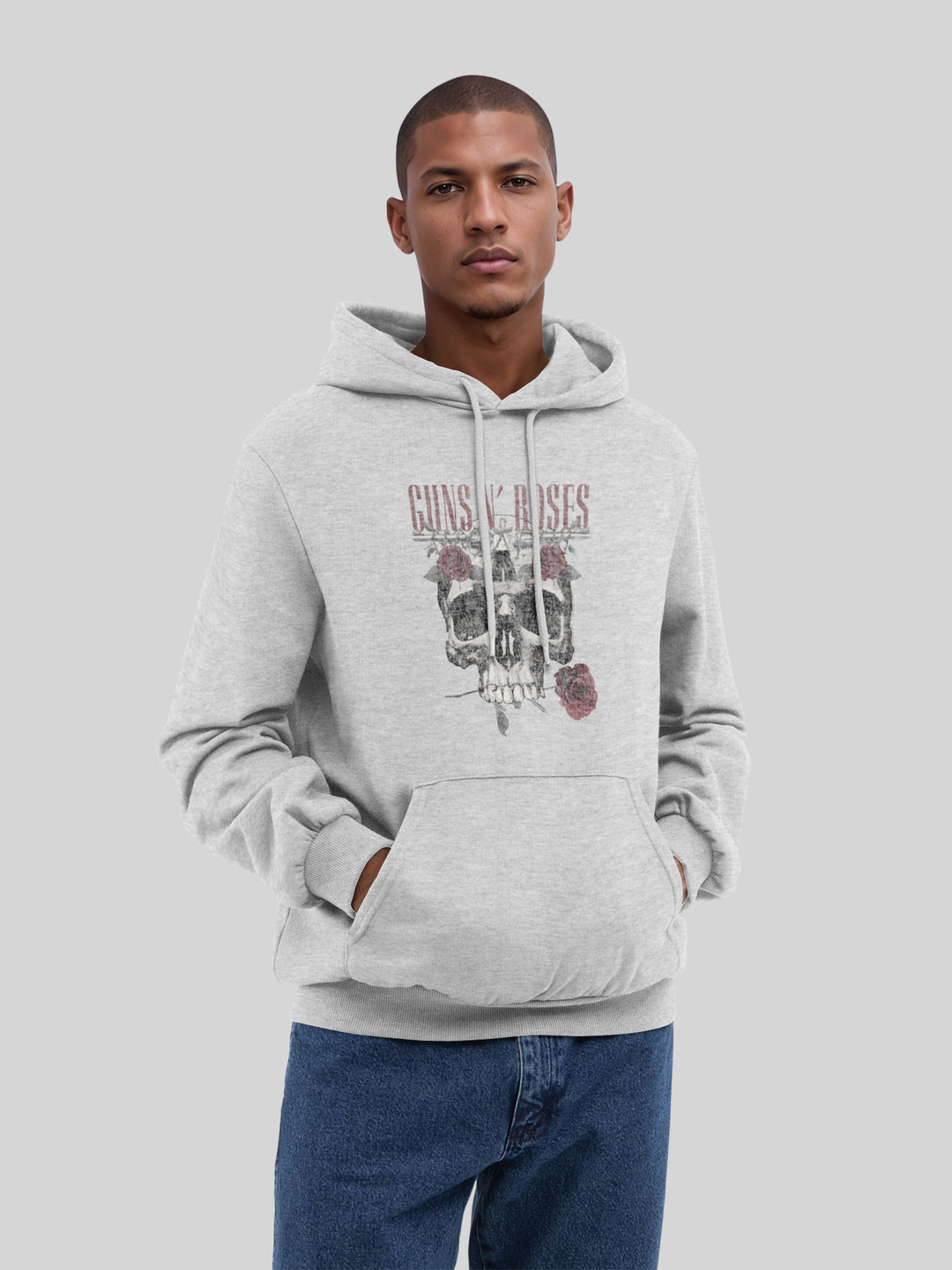 Guns N' Roses Roses Skull with True Blanks | Mens Regular Hoodie