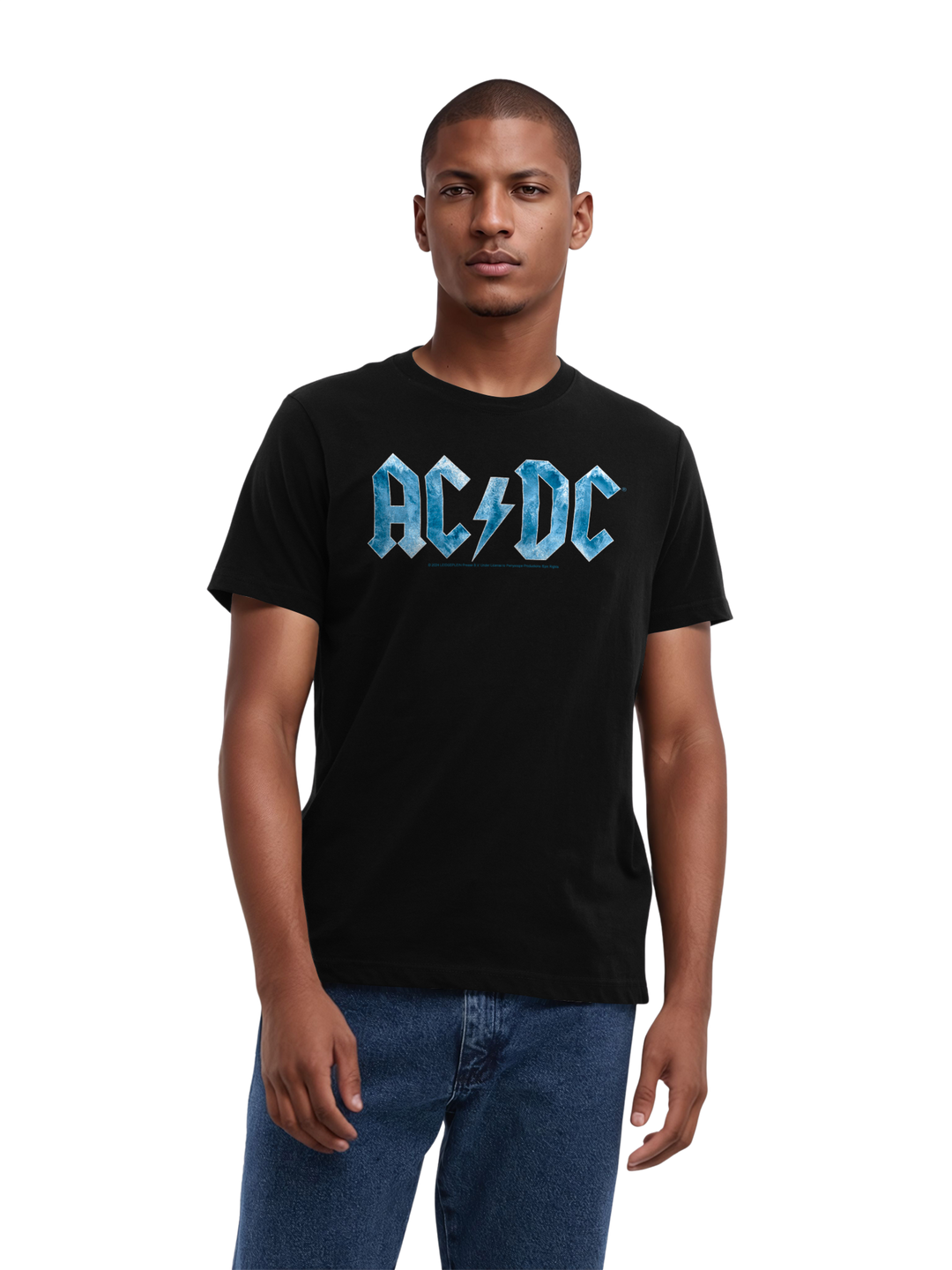 ACDC Blue Ice Logo with True Blanks | Mens Regular Tee