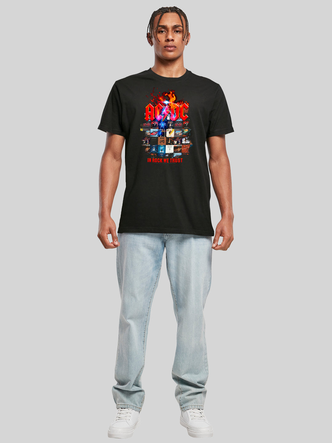AC/DC In Rock We Trust Album Covers Men's T-Shirt