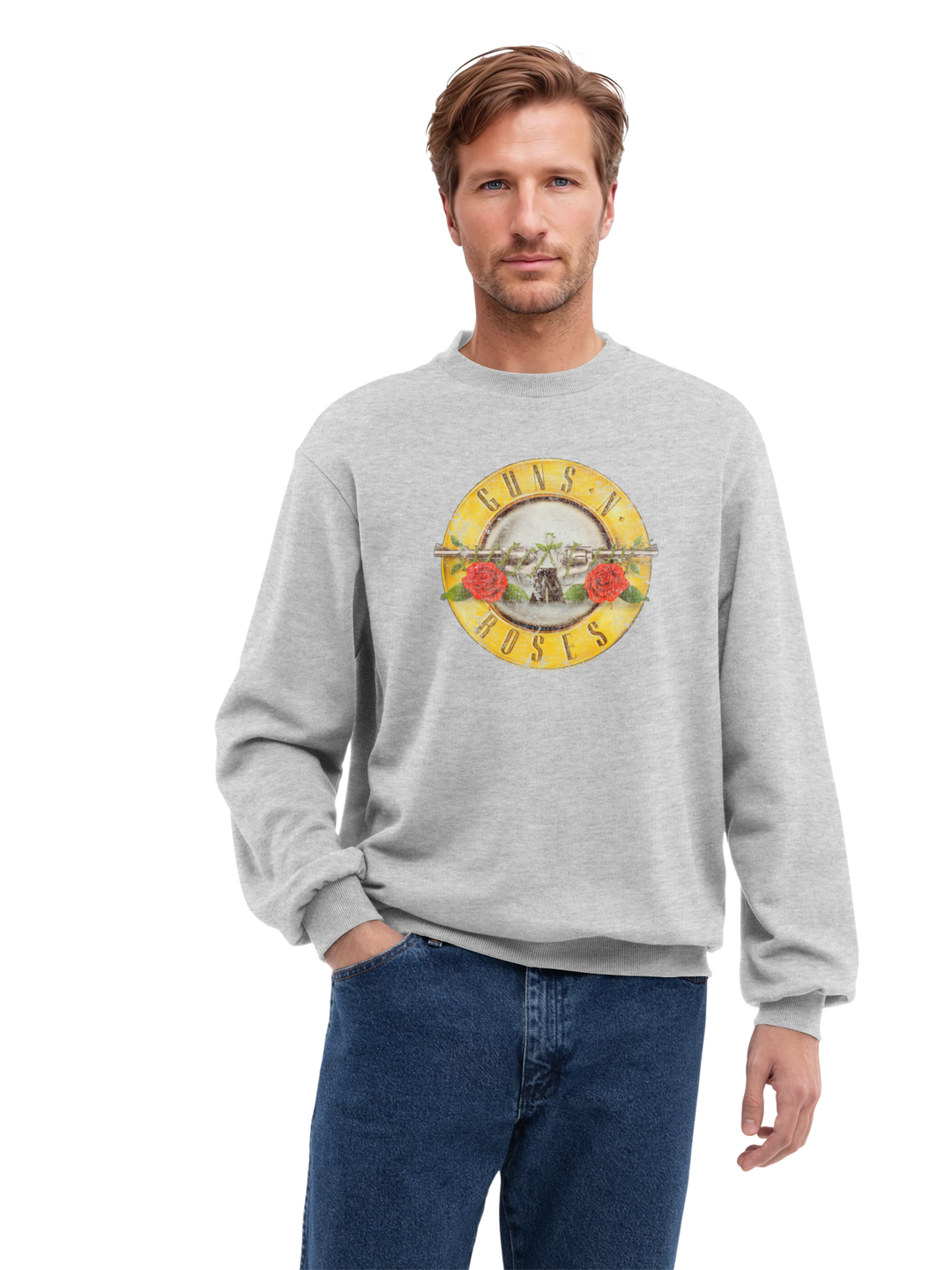 Guns n' Roses Vintage Bullet Logo Mens Regular Sweatshirt