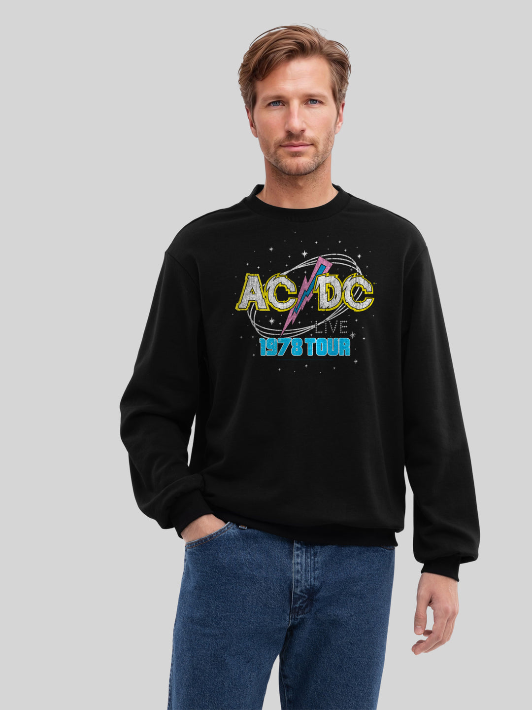 ACDC 1981 Live Tour with True Blanks | Mens Regular Sweater