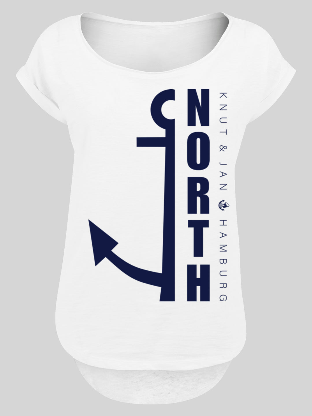 YVA | Damen T-Shirt Lang North Anker Blau