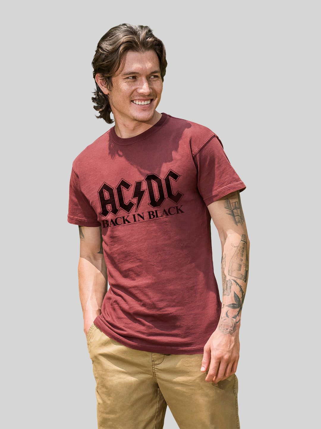 AC/DC Back In Black Logo with Coastal Color Tee