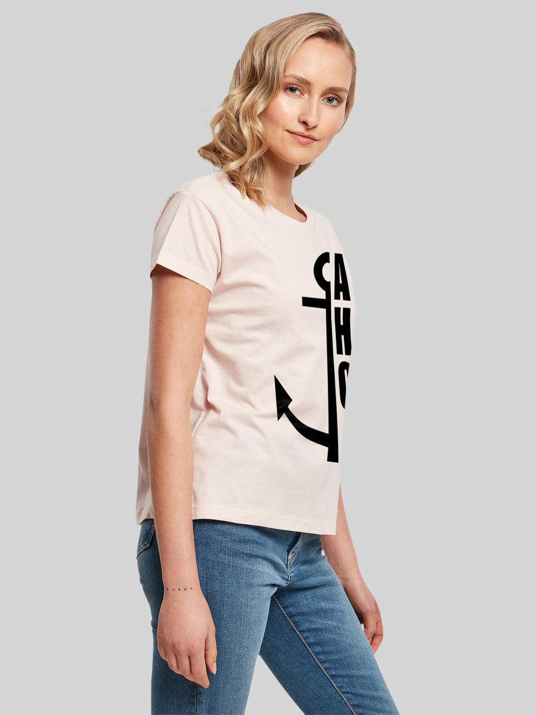 TILDA | Damen Box T-Shirt Ahoi Anker Crop
