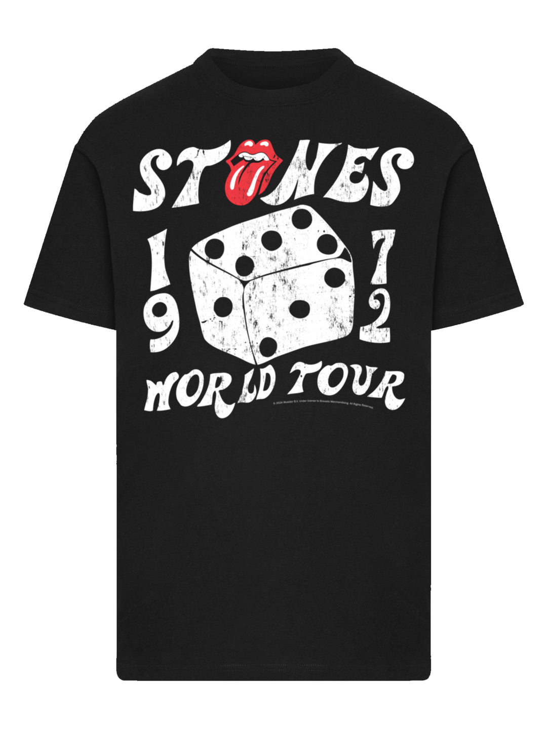 The Rolling Stones Dice Art Rock Music Band with T-Shirt Round Neck