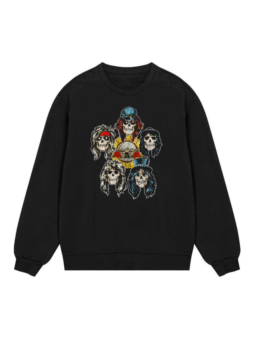 Guns N' Roses Vintage Heads with True Blanks | Mens Regular Sweater
