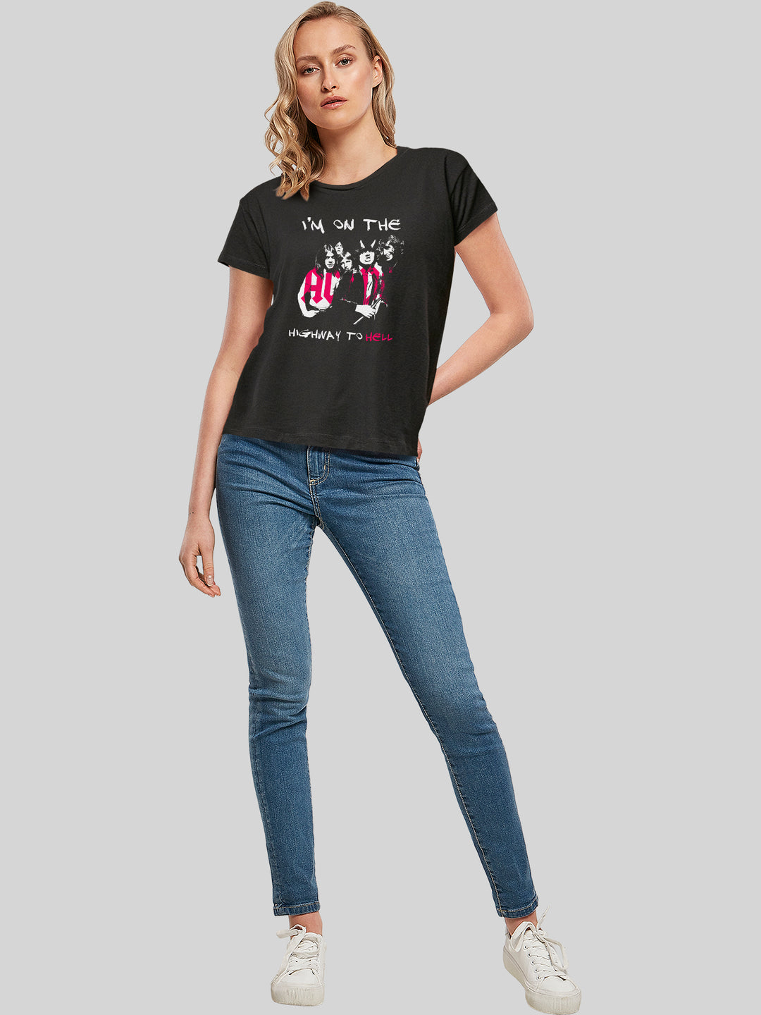 AC/DC I'm On The Highway To Hell Ladies Box T-Shirt