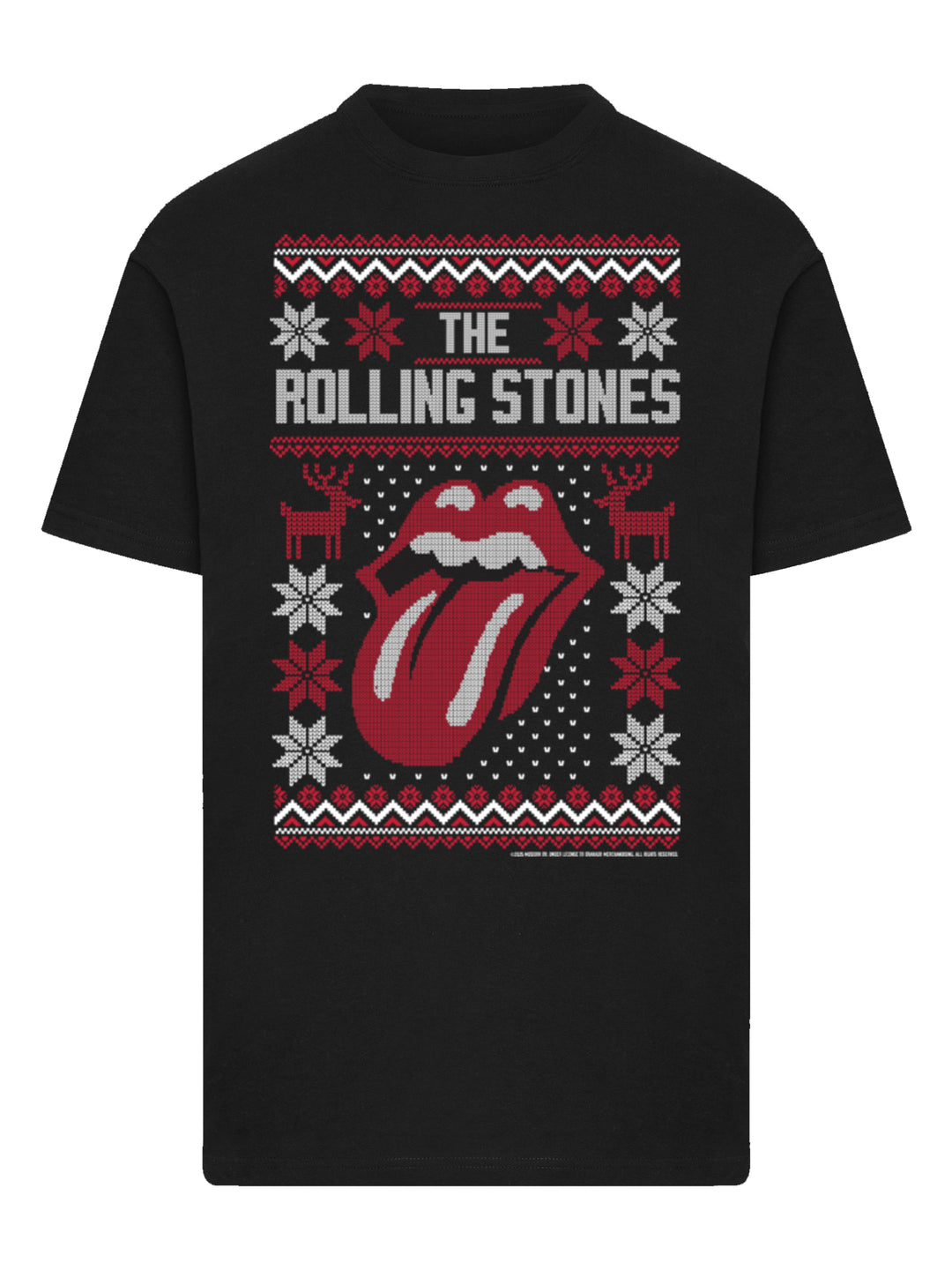 The Rolling Stones Rock Music Ugly Christmas with T-Shirt Round Neck